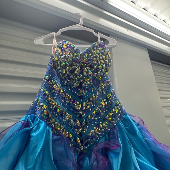 Princess by Mary’s Beaded Ball Gown – Size 8 – Blue/Purple – New With Tags - Picture 5 of 13